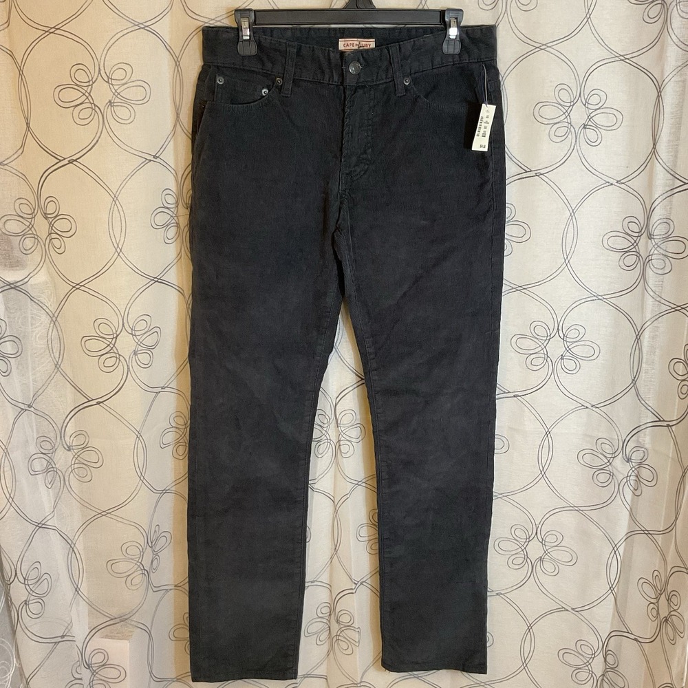 NWT Men's Cape‎ Juby Gray Corduroy Pants Pockets Size 29x30